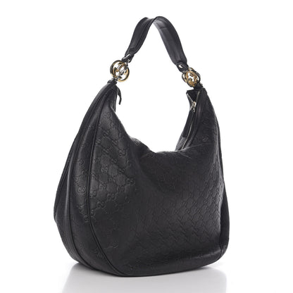 Gucci Guccissima Large GG Twins Hobo Black 2 of 10