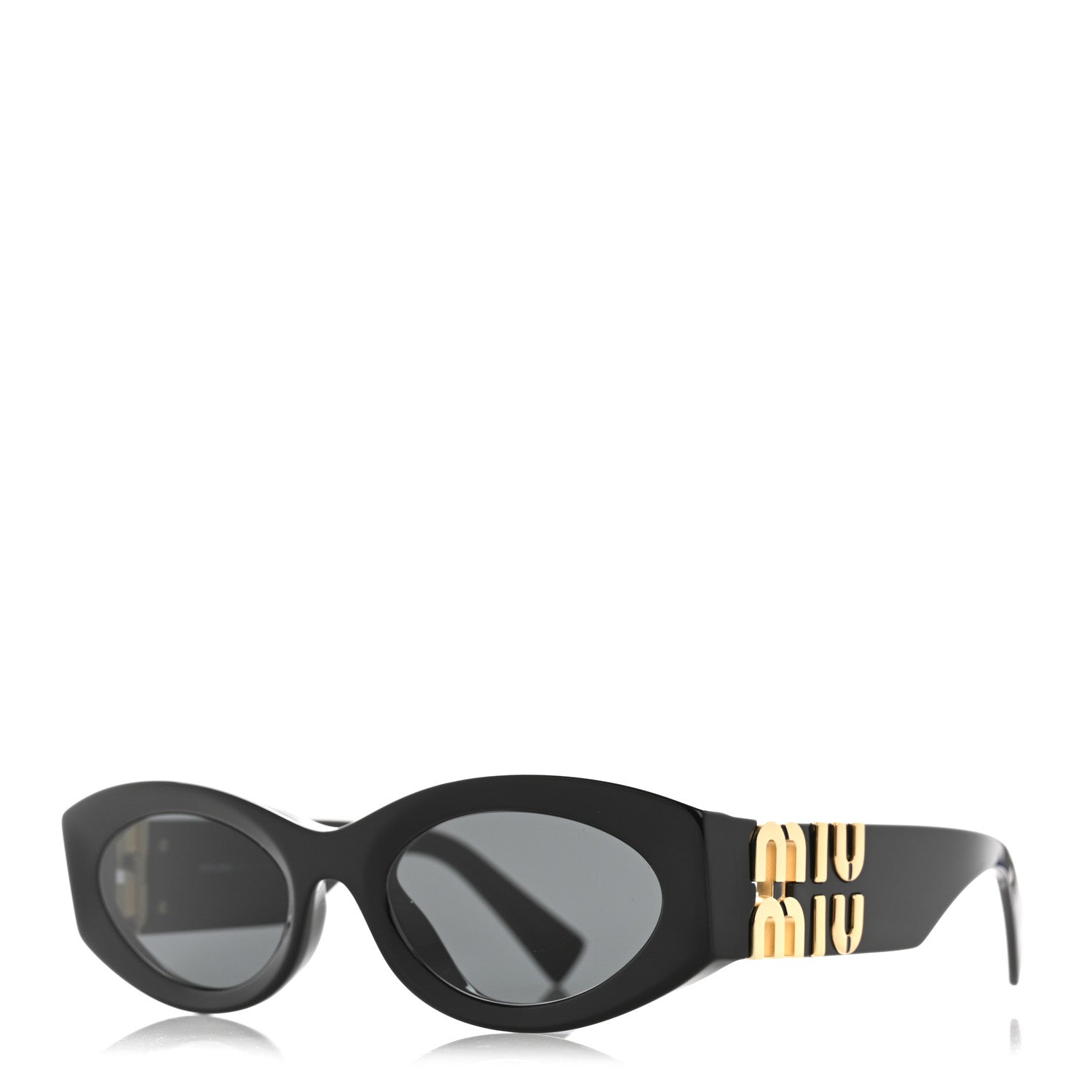 Miu Miu Acetate Oval Glimpse Sunglasses SMU11W Black 1 of 9