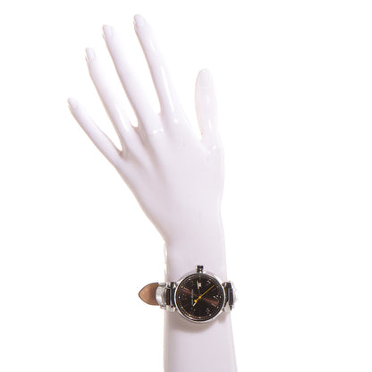 Louis Vuitton Stainless Steel Alligator 39mm Tambour Quartz Watch 2 of 10