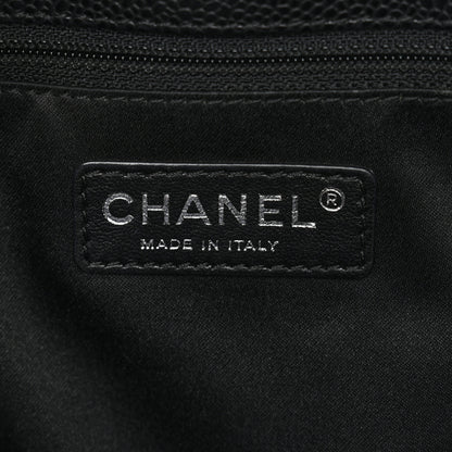Chanel Caviar Quilted Vertical Grand Shopping Tote GST Black 5 of 9