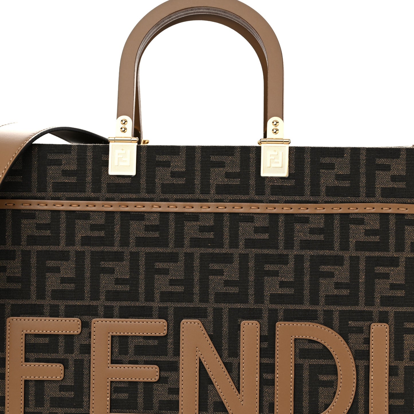 Vitello King Jacquard FF Medium Fendi Sunshine Shopper Tote Cuoiota