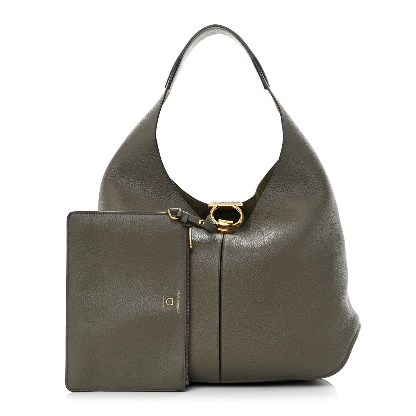 Calfskin Margot Hobo Grey