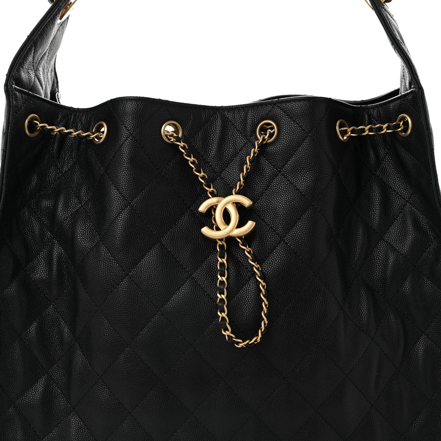 Chanel Caviar Quilted Medium Chanel 25 Handbag Black 8 of 11