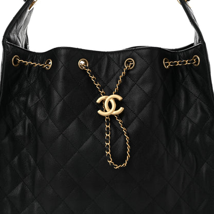 Chanel Caviar Quilted Medium Chanel 25 Handbag Black 8 of 11