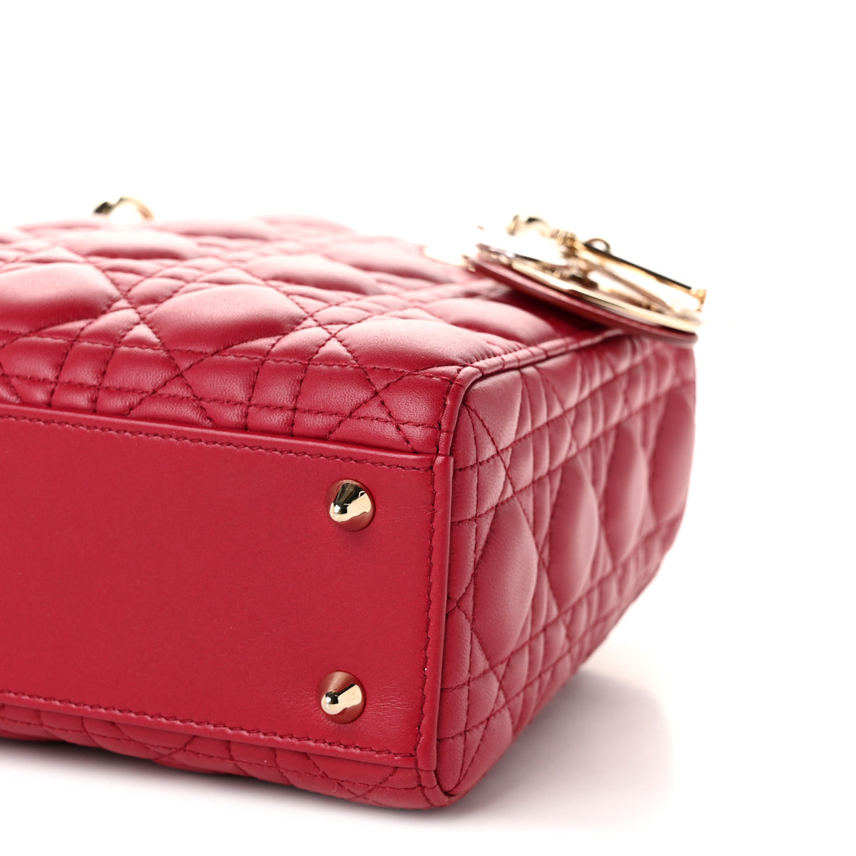 Christian Dior Lambskin Cannage Small My ABCDior Lady Dior Red 10 of 10