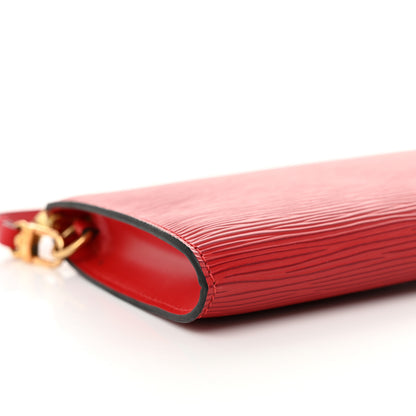 Louis Vuitton Epi Pochette Accessories 24 Castillan Red 7 of 9
