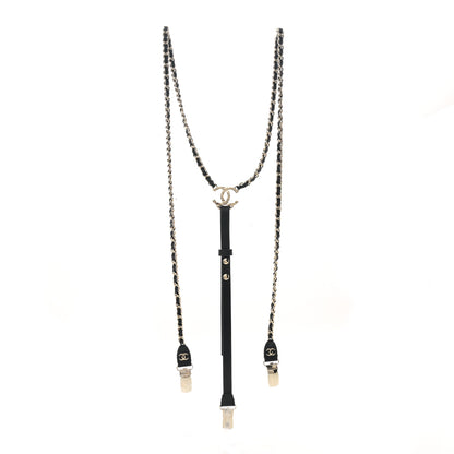 Chanel Calfskin CC Chain Suspenders M Black 1 of 4