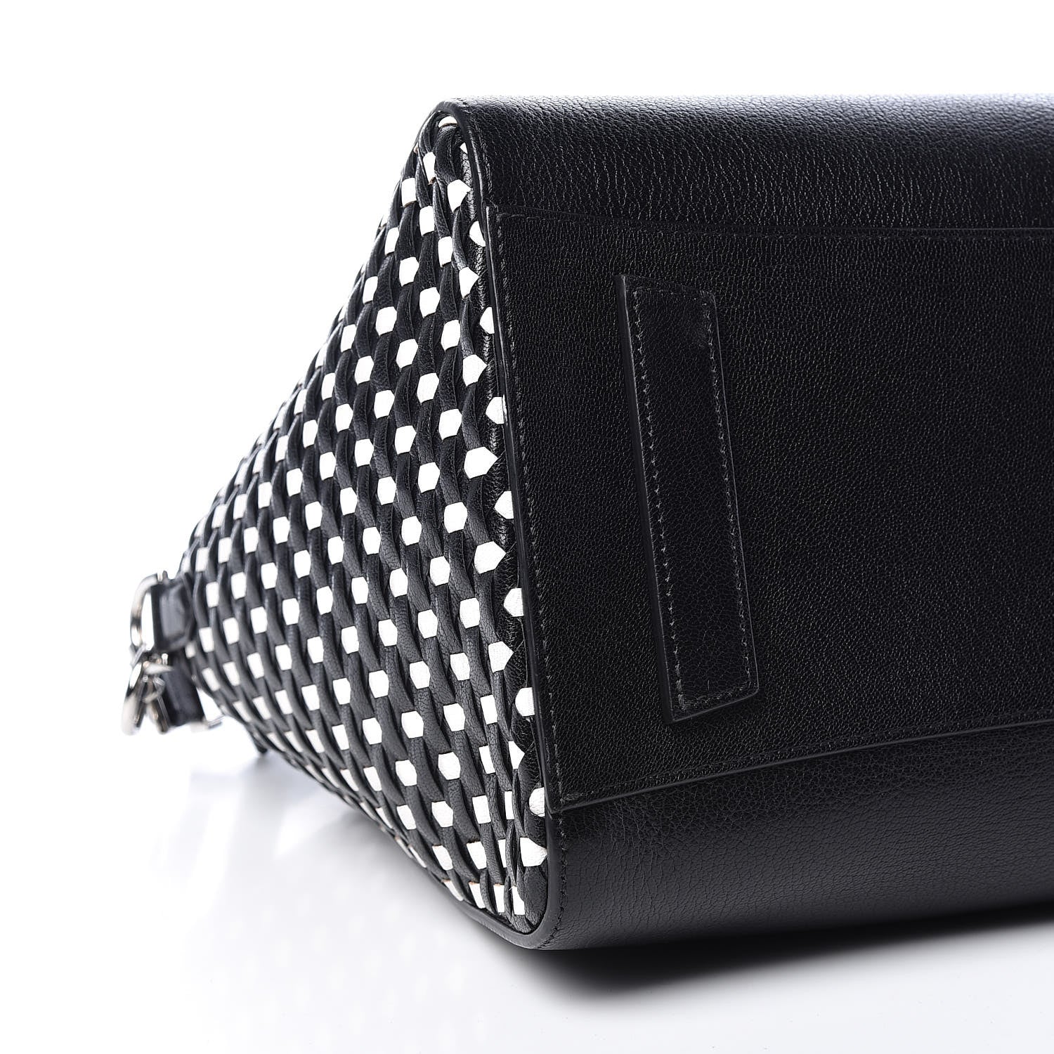 Givenchy Sugar Goatskin Woven Medium Antigona Black White 8 of 10