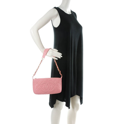 Chanel Caviar Quilted Pochette Pink 2 of 7
