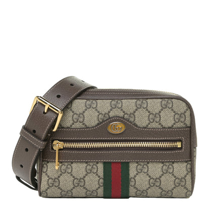 Gucci GG Supreme Monogram Web Small Ophidia Belt Bag 95 38 Dark Brown 1 of 12