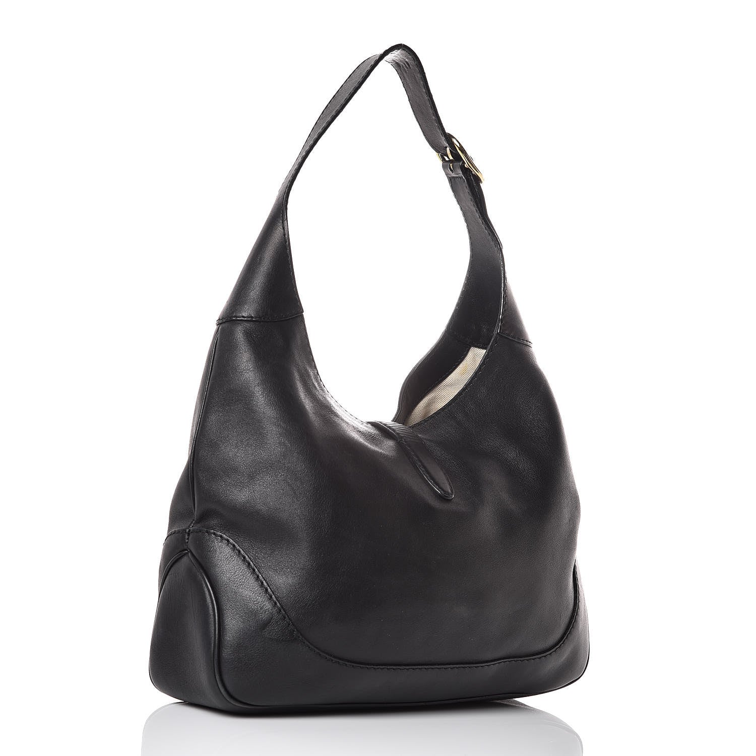 Gucci Calfskin Medium New Jackie Shoulder Bag Black 3 of 19