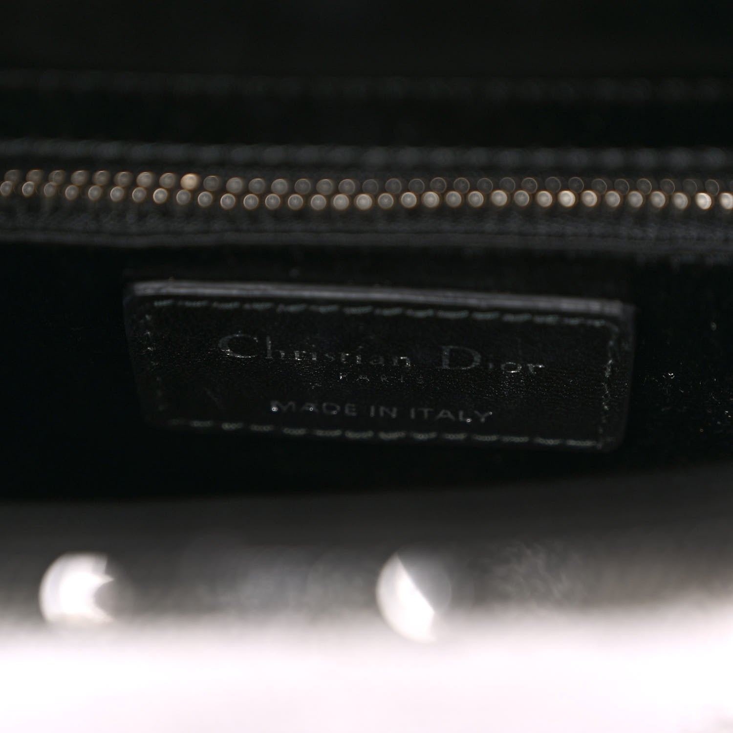 Christian Dior Satin Sequin Gradient Mini Lady Dior Black Silver 6 of 10