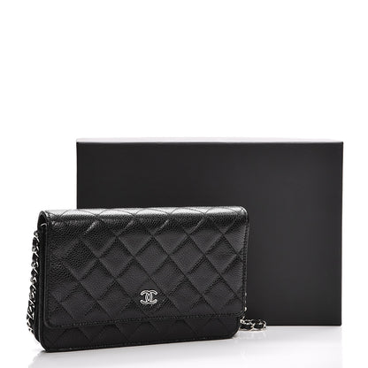 Chanel Caviar Quilted Wallet On Chain WOC Black 9 of 9