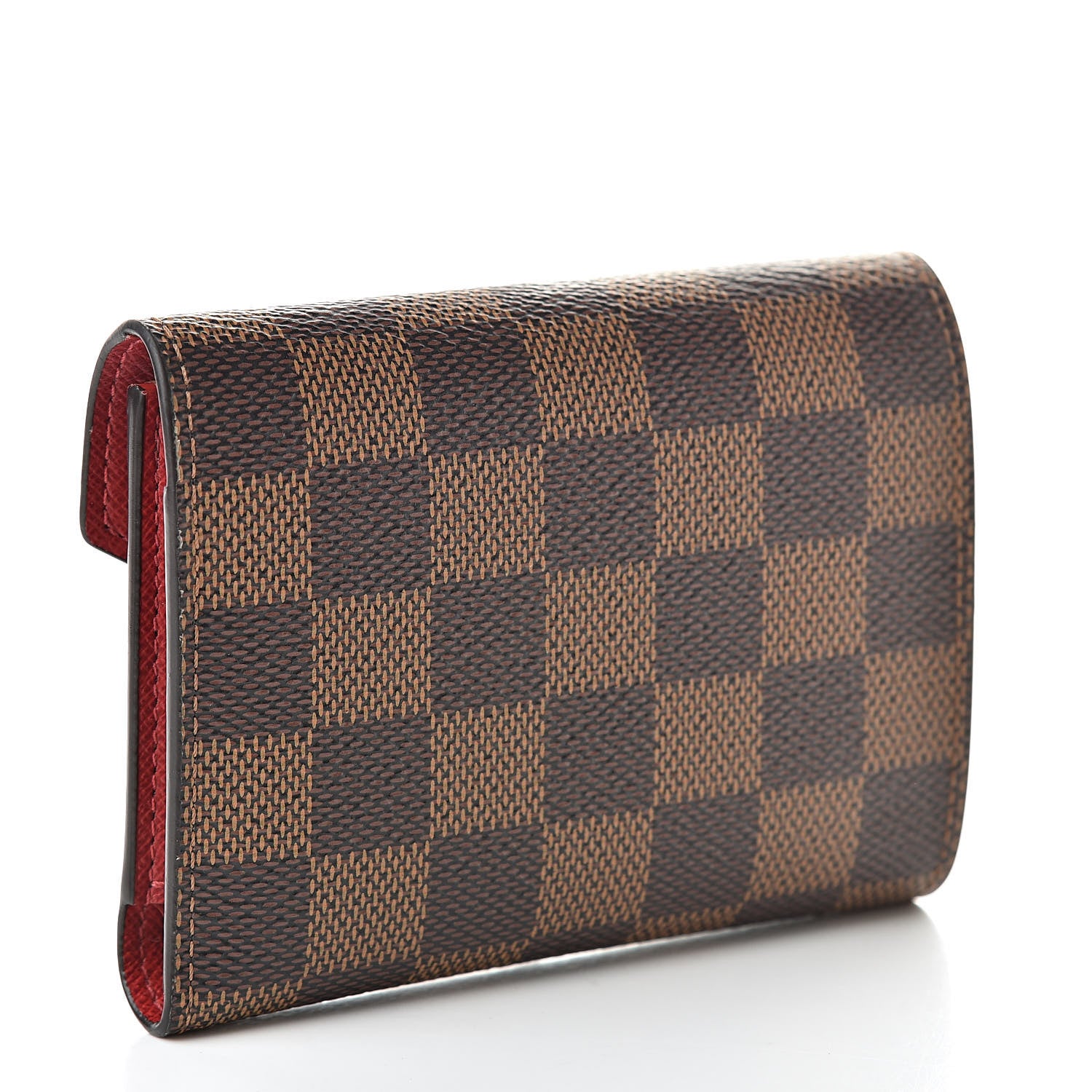 Louis Vuitton Damier Ebene Victorine Wallet Red 3 of 10