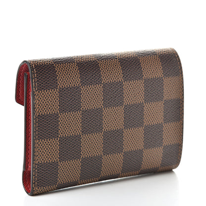 Louis Vuitton Damier Ebene Victorine Wallet Red 3 of 10