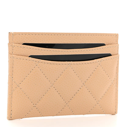 Chanel Caviar Quilted Card Holder Beige 3 of 8