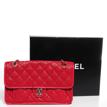 Chanel Caviar French Riviera Large Flap Red 5 of 9