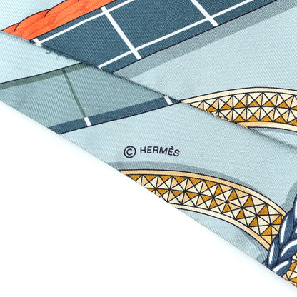 Hermes Silk Grand Apparat Twilly Argile Clair Orange Jaune 3 of 4