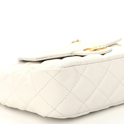 Chanel Caviar Quilted Small Wavy CC Hobo White 9 of 10