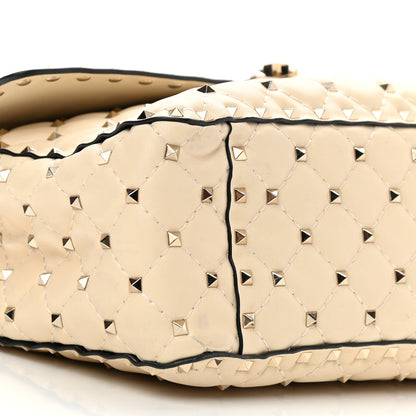 Valentino Garavani Nappa Maxi Rockstud Spike Shoulder Bag Light Ivory 8 of 12