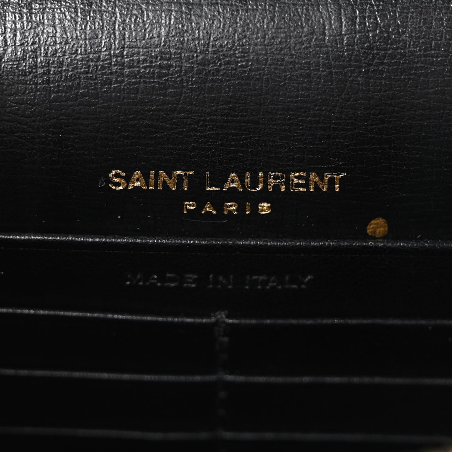 Calfskin Monogram Sunset Chain Wallet Black
