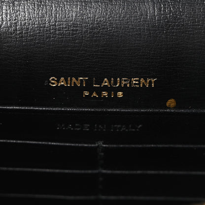 Saint Laurent Calfskin Monogram Sunset Chain Wallet Black 6 of 9
