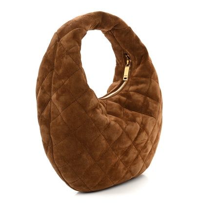 Saint Laurent Suede Quilted Icarino Bag Cognac 3 of 10