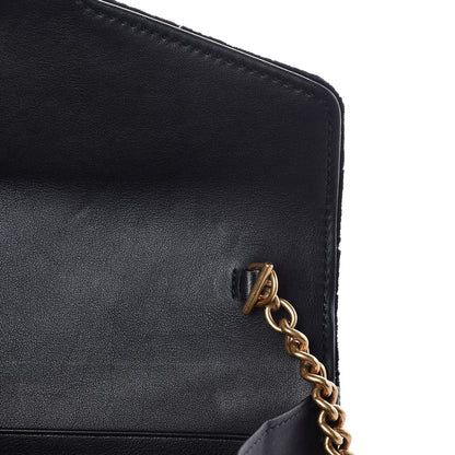 Gucci Velvet Matelasse GG Marmont Chain Wallet Black 8 of 8