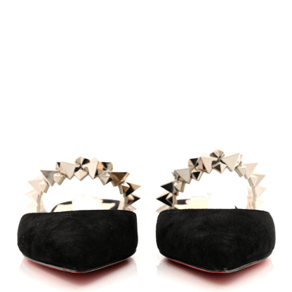 Christian Louboutin Veau Velours Specchio Planet Choc Flats 37 Black 2 of 8