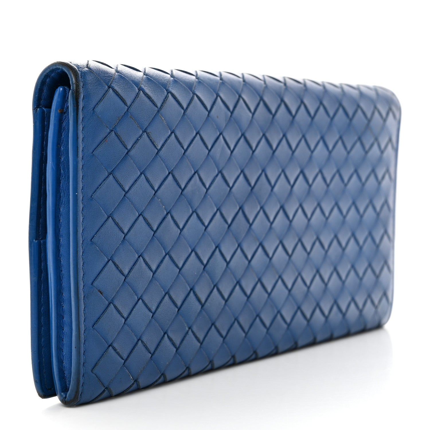 Bottega Veneta Nappa Intrecciato Continental Flap Wallet Bluette 3 of 13