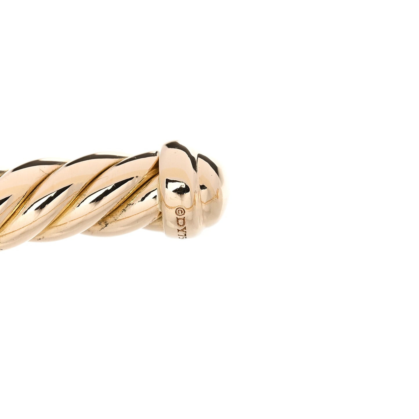 18K Yellow Gold Diamond 4mm Cablespira Flex Station Bracelet