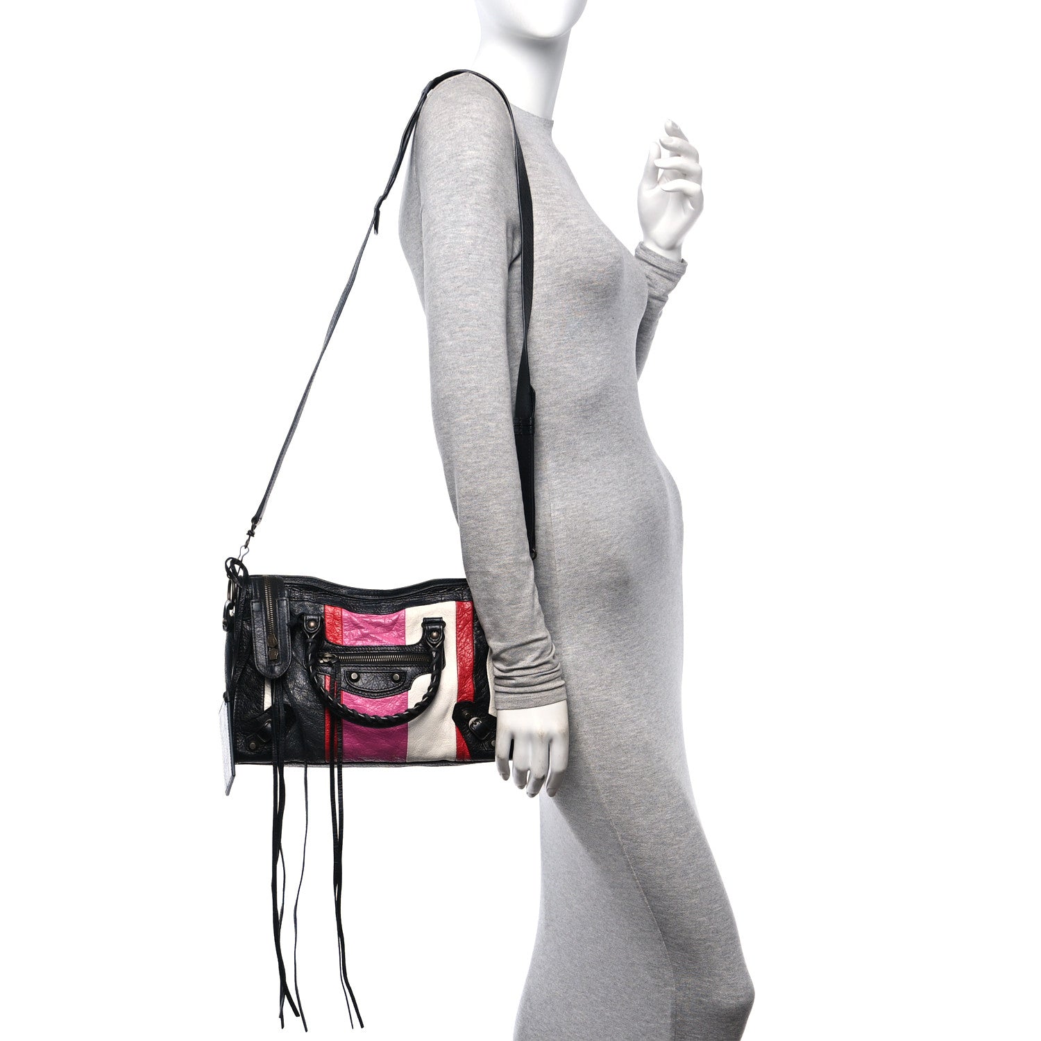 Balenciaga Agneau Arena Multicolore Classic Hardware S City Rose Gris White Black Rouge 2 of 12