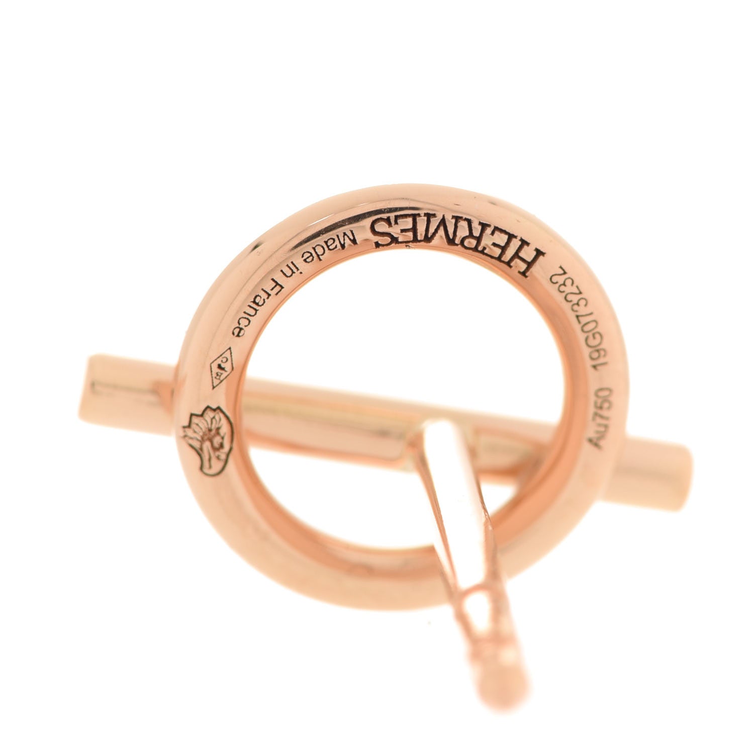 Hermes 18K Rose Gold PM Echappee Earrings 5 of 7