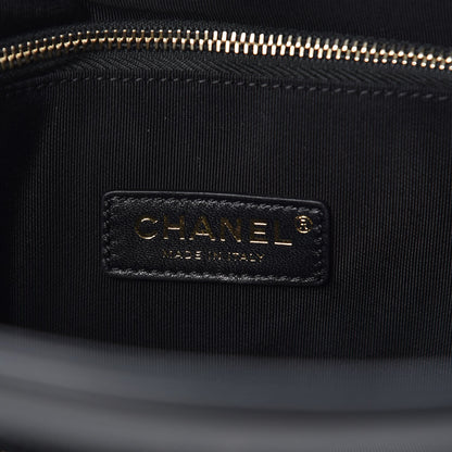 Chanel Crumpled Calfskin Quilted 31 Large Shopping Bag Black 6 of 8