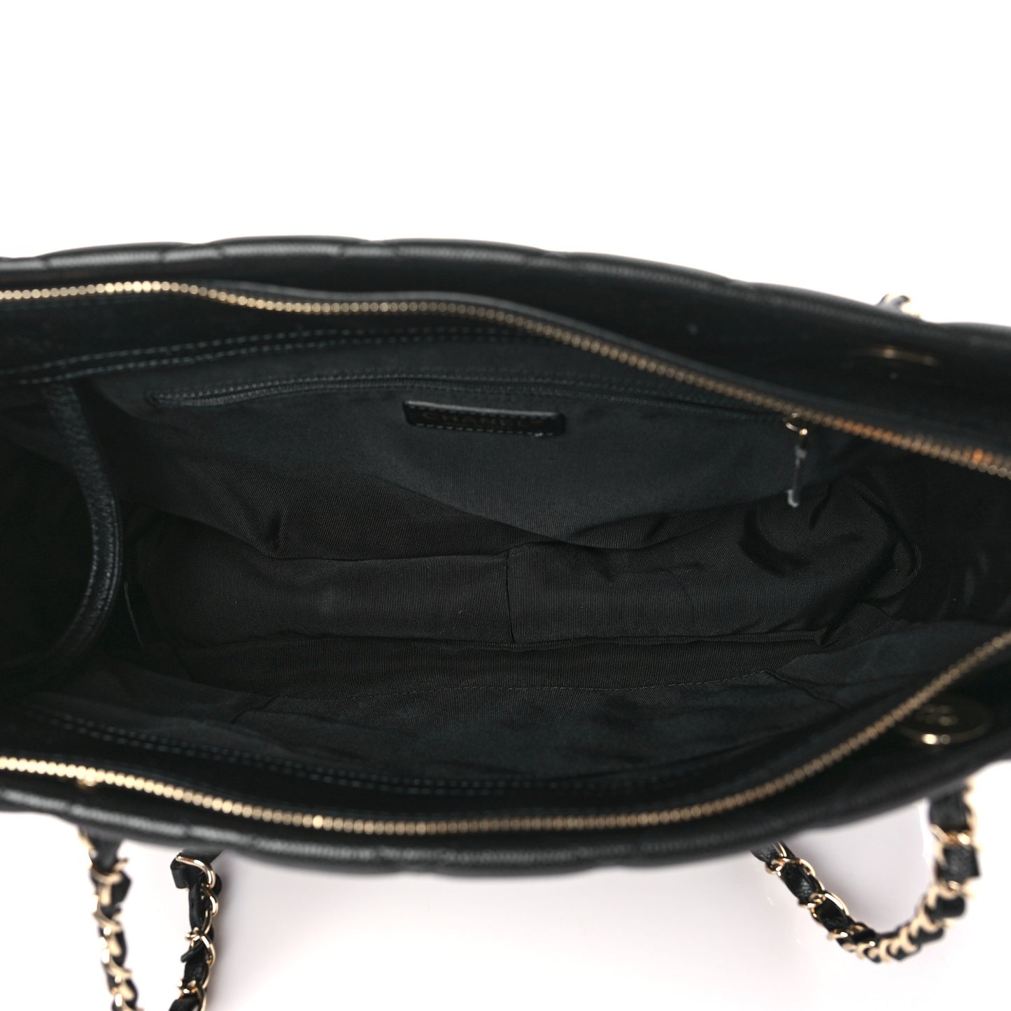 Caviar Quilted Rolled Up Tote Black