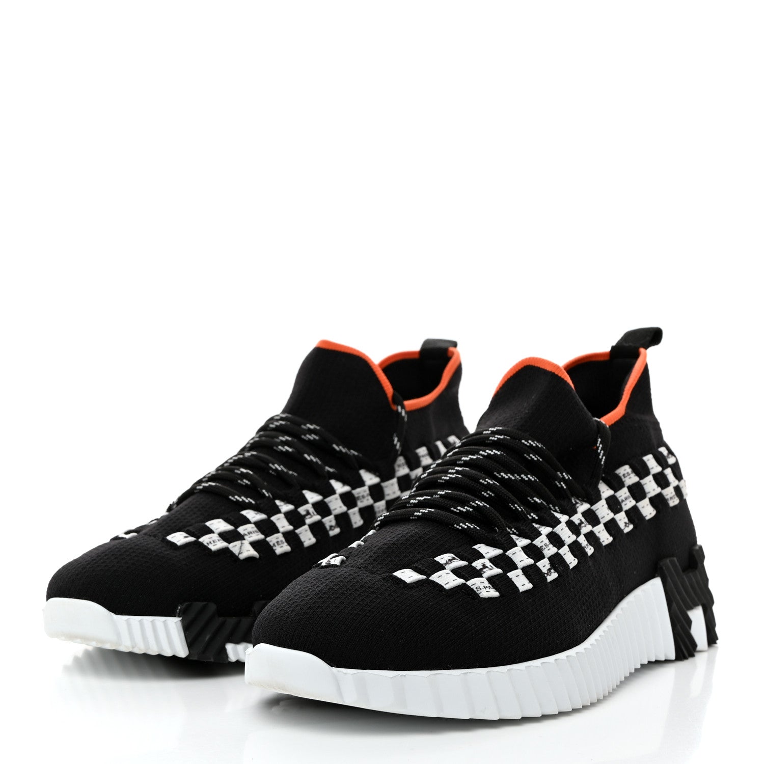 Hermes Flex Maille Bolduc Sneakers 36.5 Black White 3 of 7