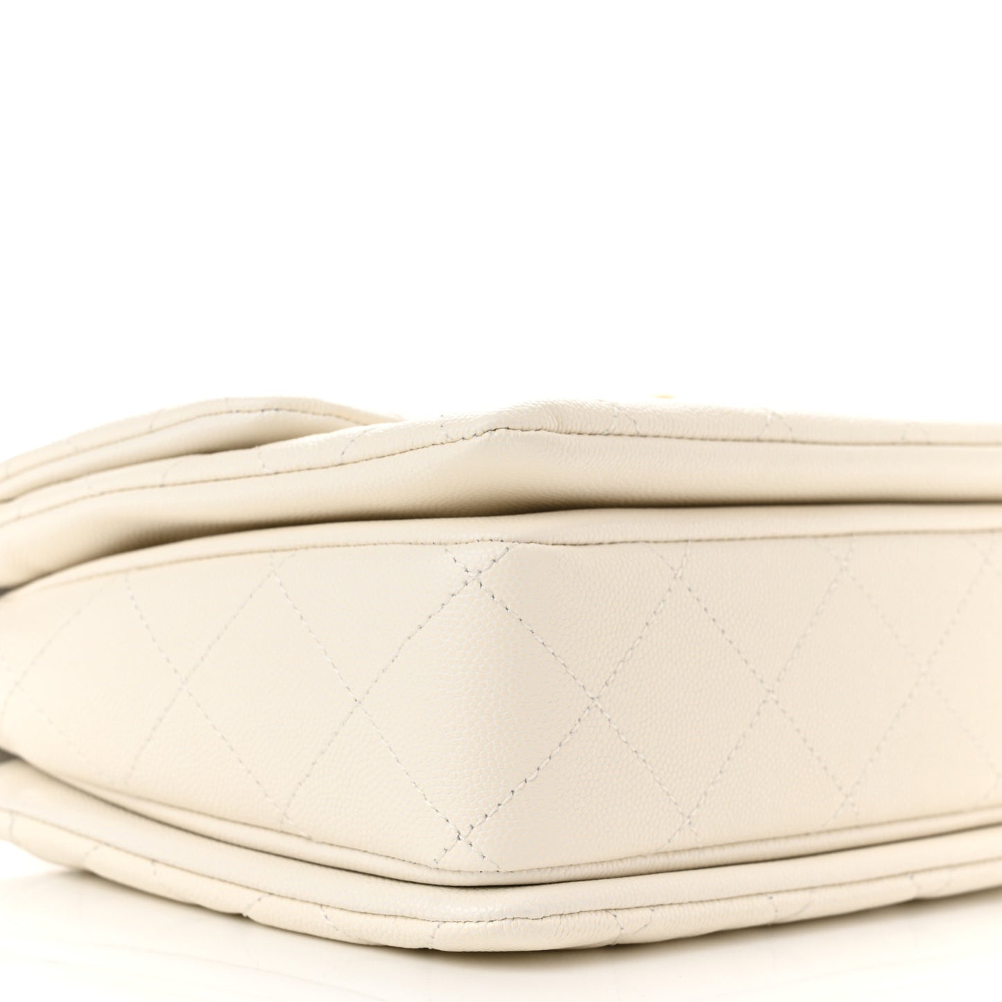 Caviar Quilted Coco First Flap White