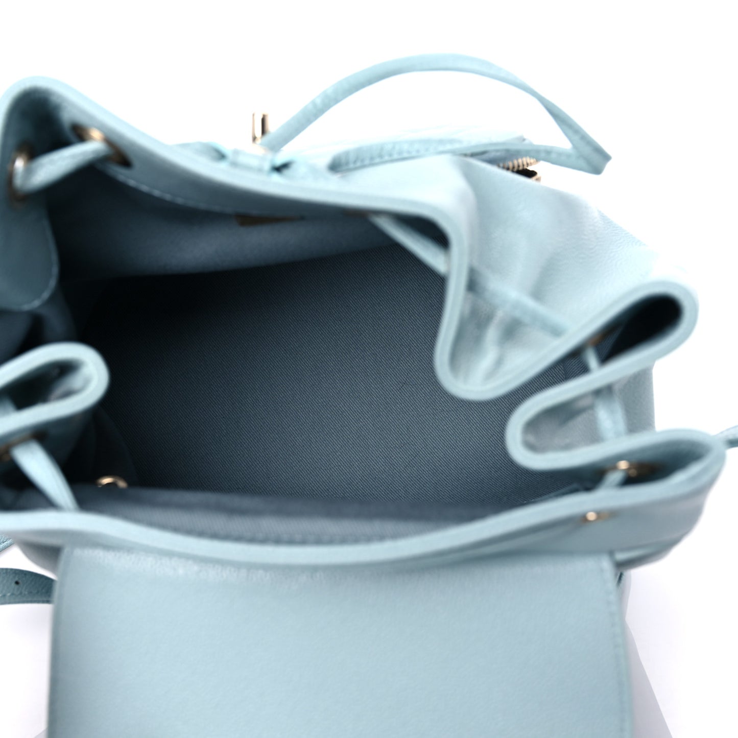Caviar Quilted Business Affinity Backpack Light Blue