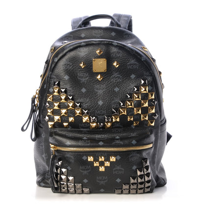 MCM Visetos Studded Medium Stark M Backpack Black 1 of 10