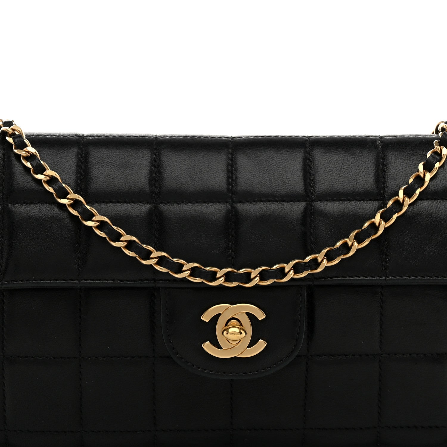 Chanel Lambskin East West Chocolate Bar Flap Black 8 of 10