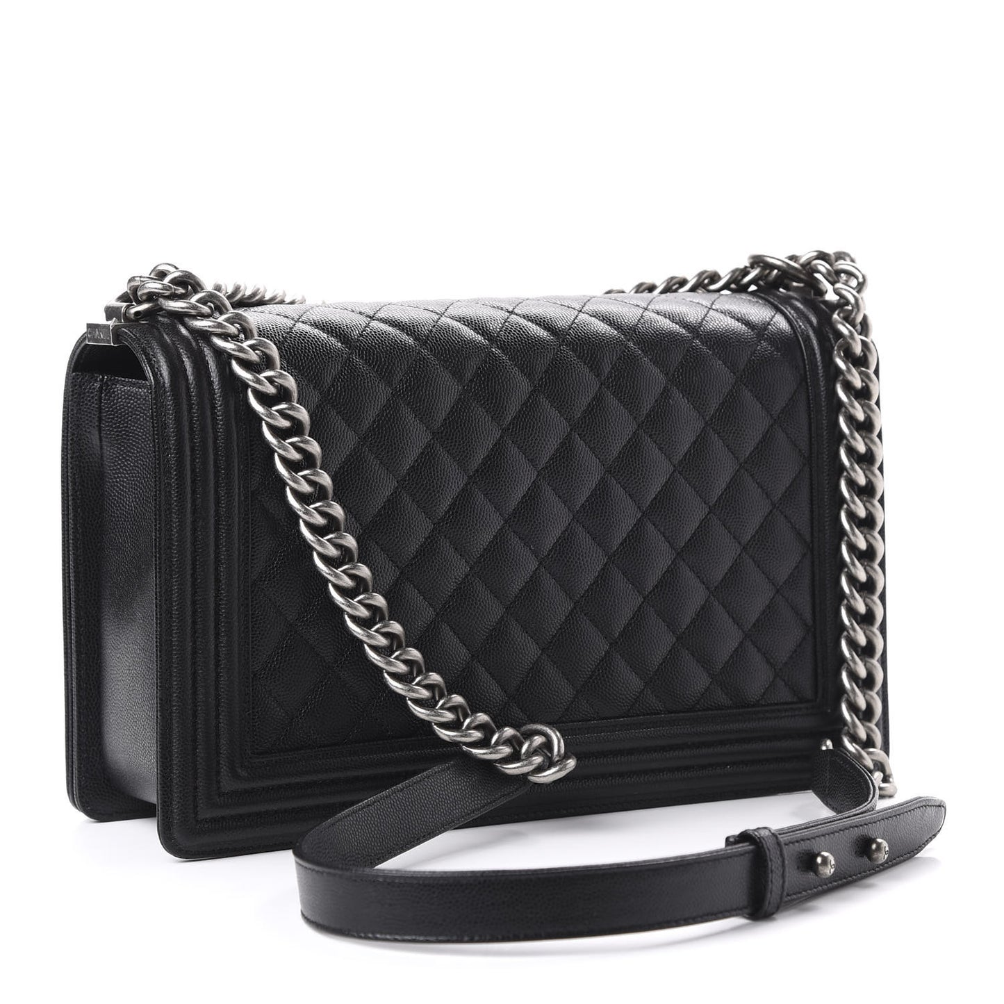 Caviar Quilted New Medium Boy Flap Black