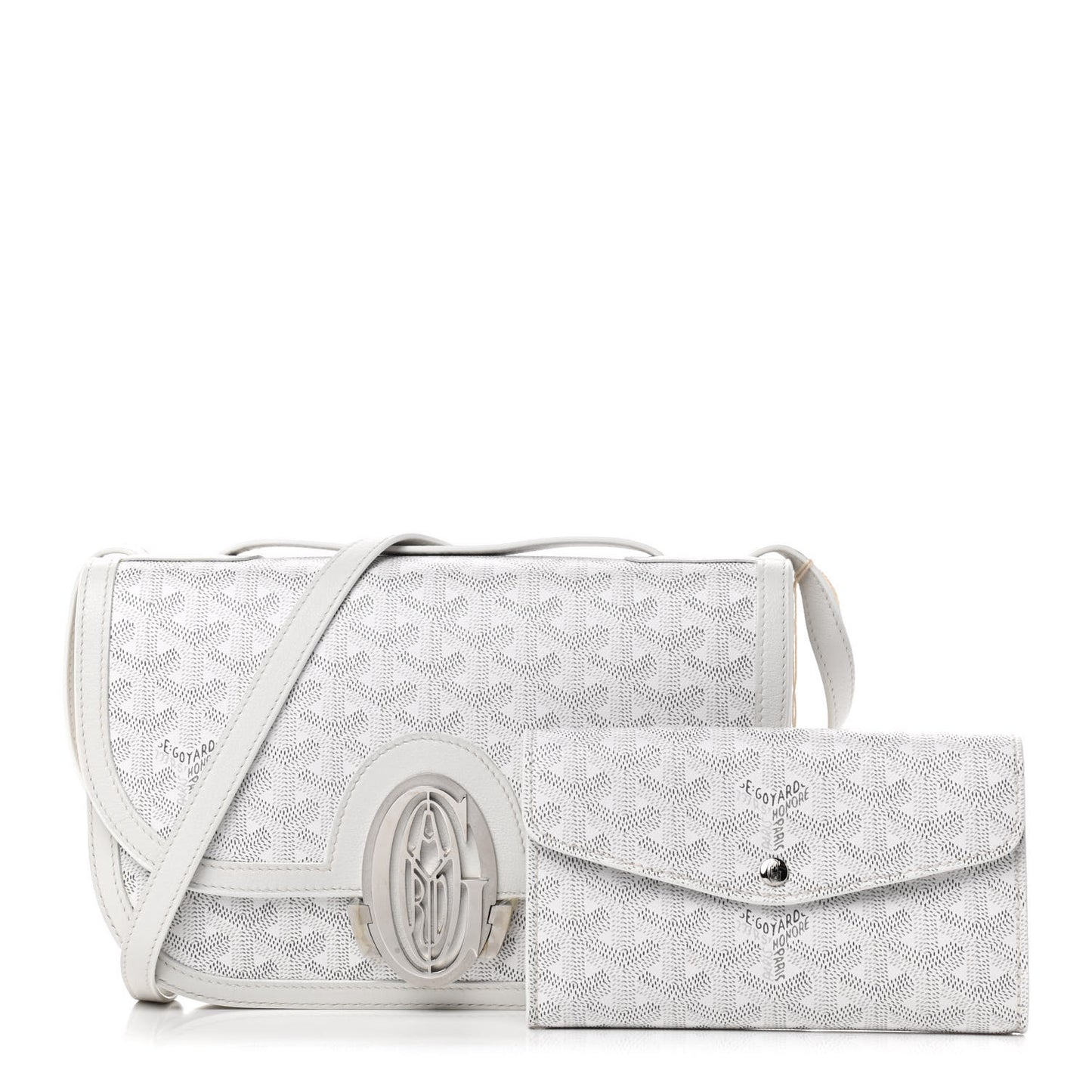 Goyardine 233 PM Shoulder Bag White