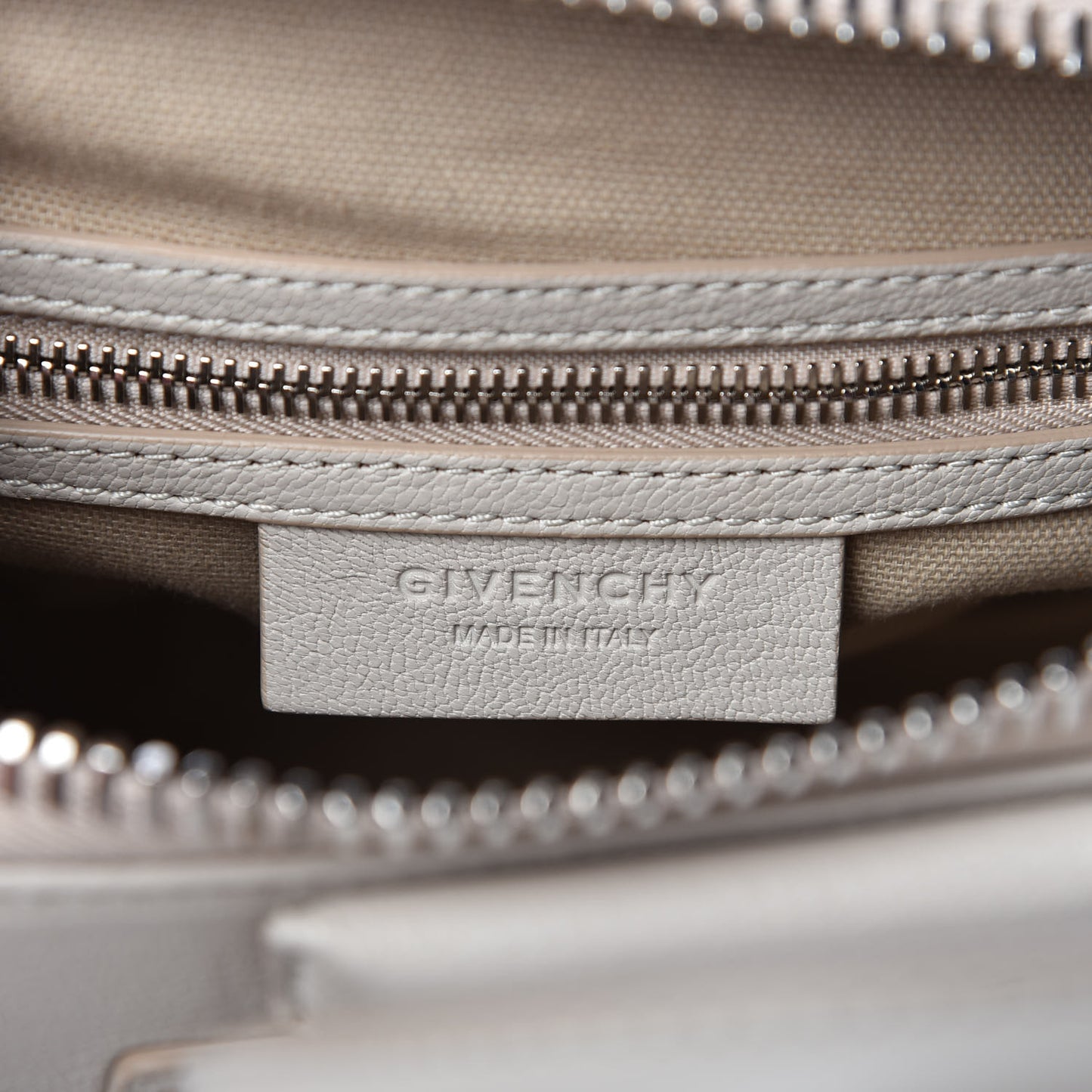 Sugar Goatskin Mini Antigona Beige Buff