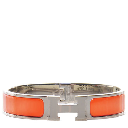 Hermes Enamel Narrow Clic Clac H Bracelet PM Orange 1 of 7