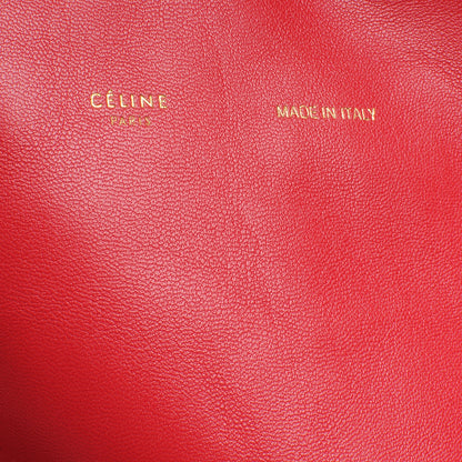 Celine Leather Cabas Horizontal Tote Red 6 of 8