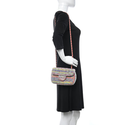 Chanel Knit Mini Rectangular Flap Orange Multicolor 2 of 10
