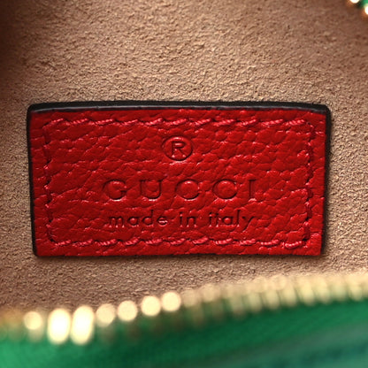 Gucci Textured Dollar Calfskin Retro Interlocking G Fruttini Strawberry Mini Crossbody Lobster Red Black New Acero 5 of 9
