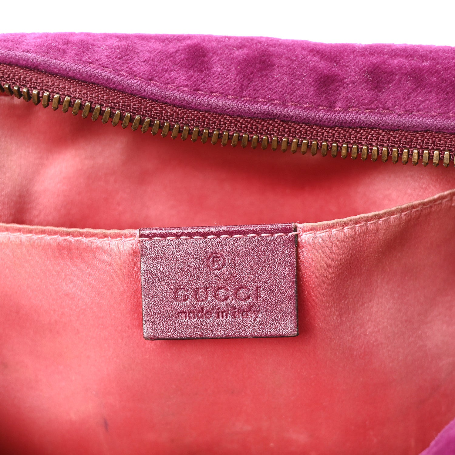 Gucci Velvet Matelasse Small GG Marmont Chain Shoulder Bag Fuchsia Violet Cyclamen 6 of 10
