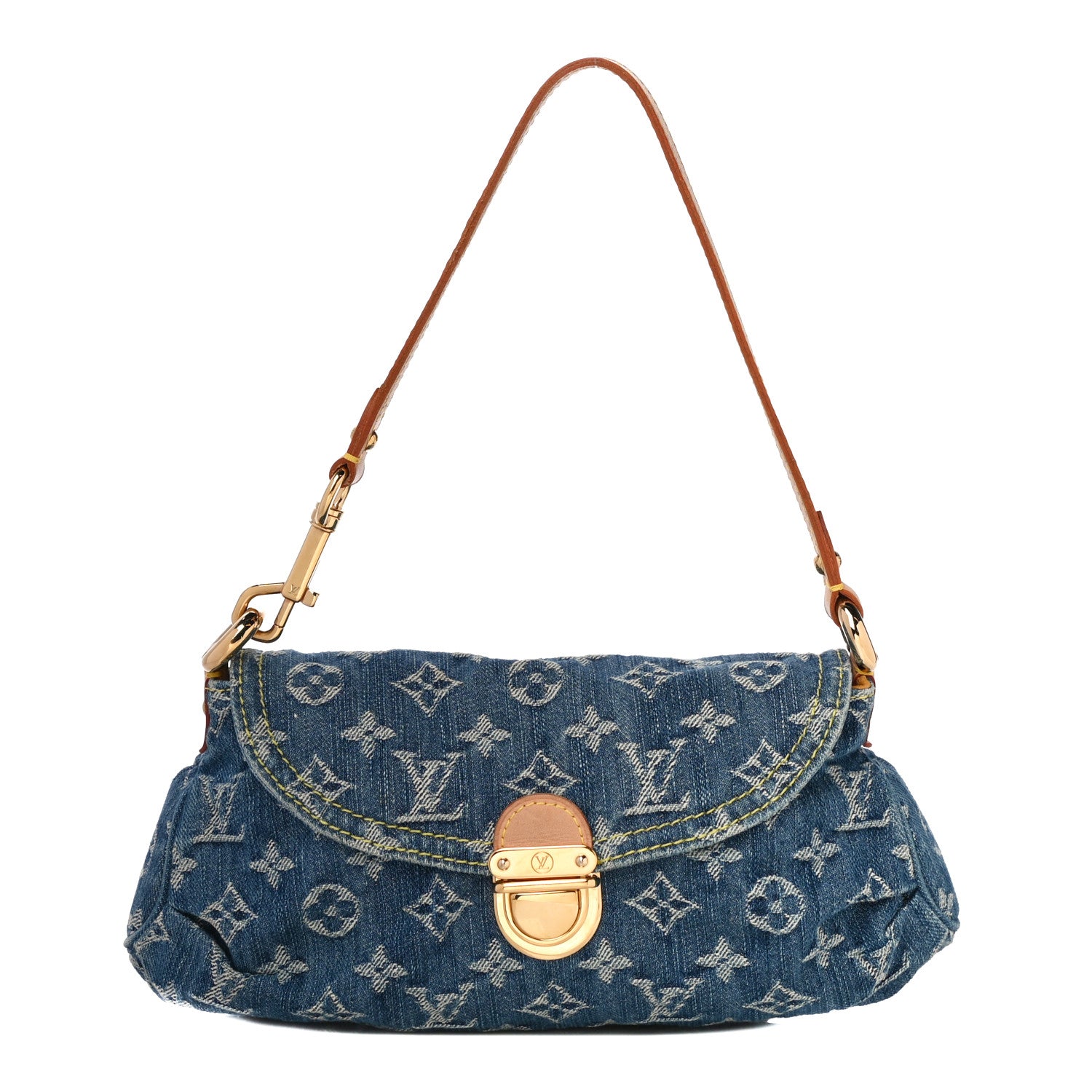 Louis Vuitton Monogram Denim Mini Pleaty Blue 1 of 12