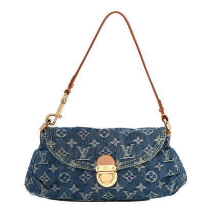 Louis Vuitton Monogram Denim Mini Pleaty Blue 1 of 12